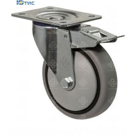 Колеса поворотные Серия 24 Norma с крепежной панелью и тормозом